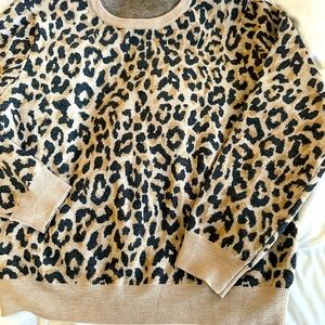 JCrew will animal print sweater